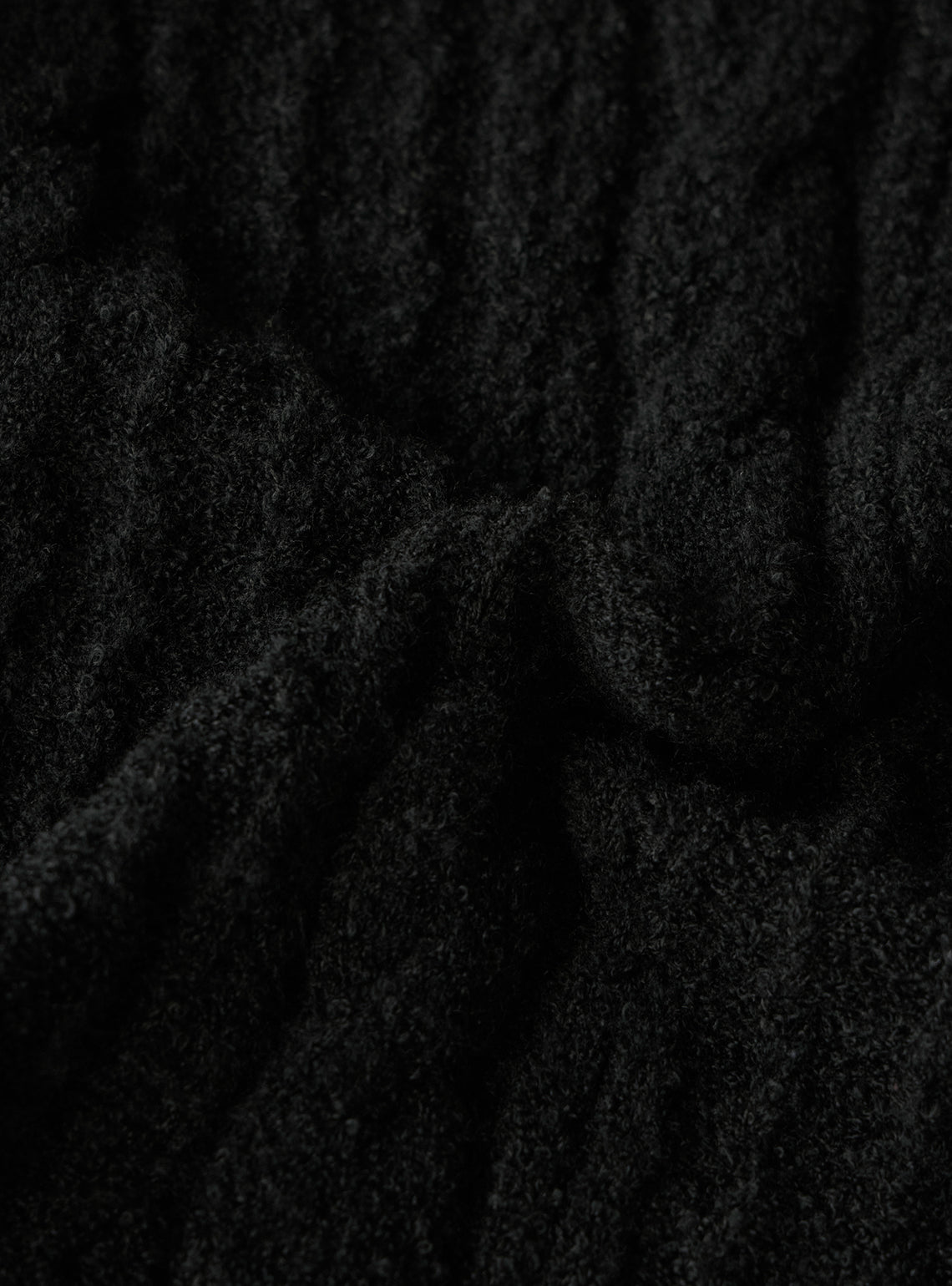 Onyx Black Cable Pullover