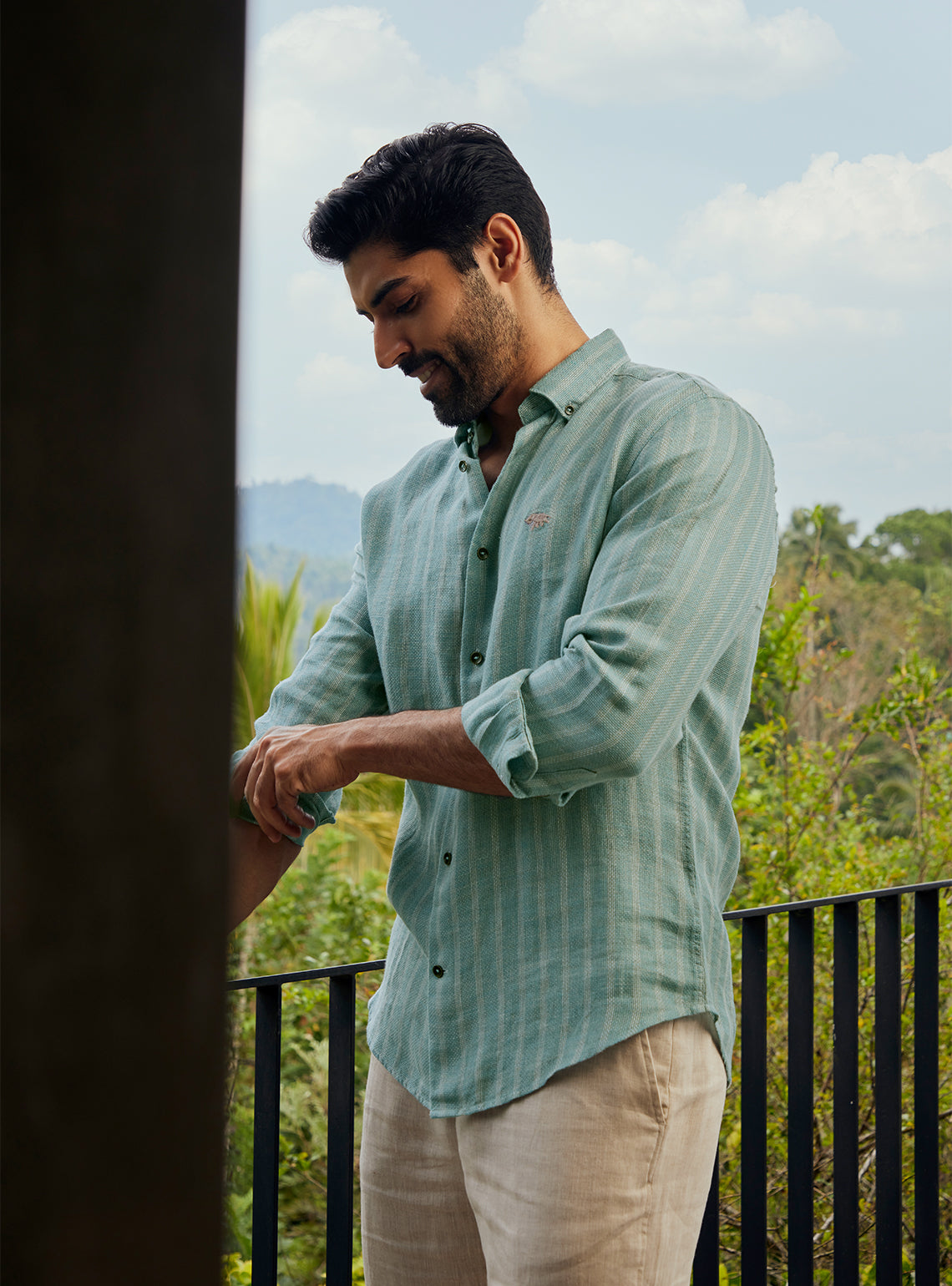 Oasis European Linen Stripe Shirt