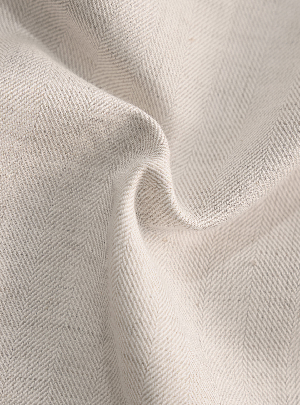 Dune Beige Linen Herringbone Trousers