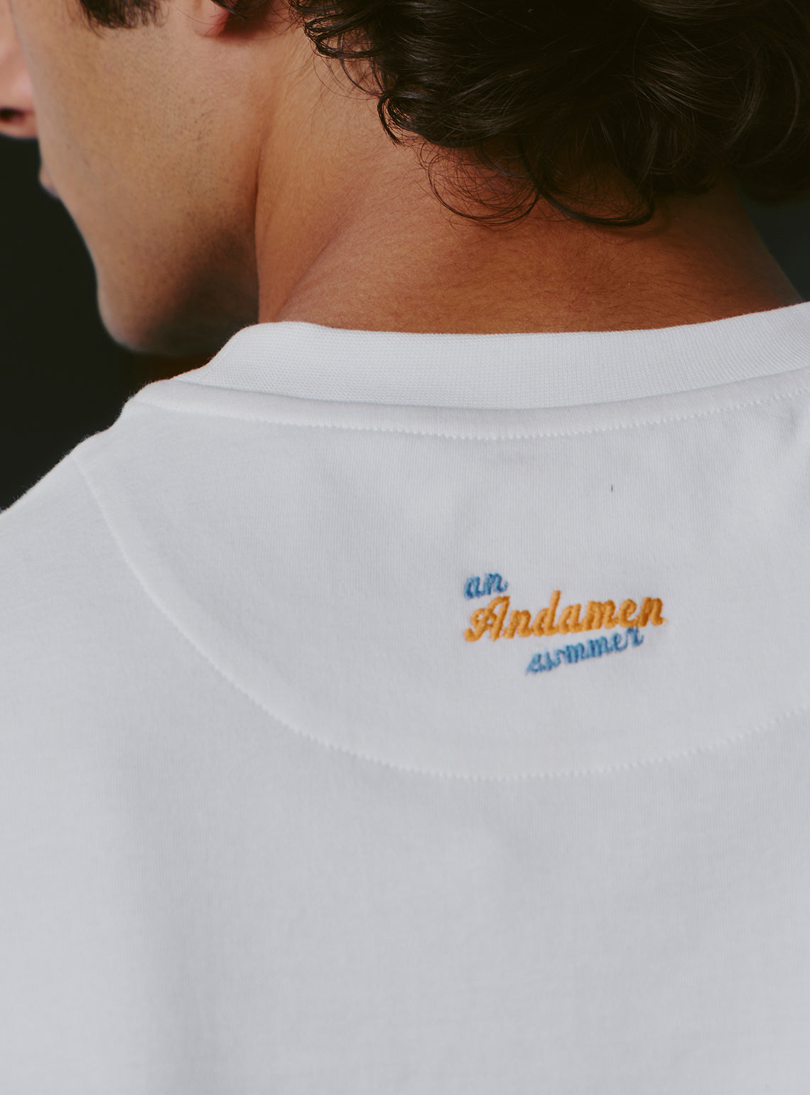 Martini White Cotton Print Crewneck