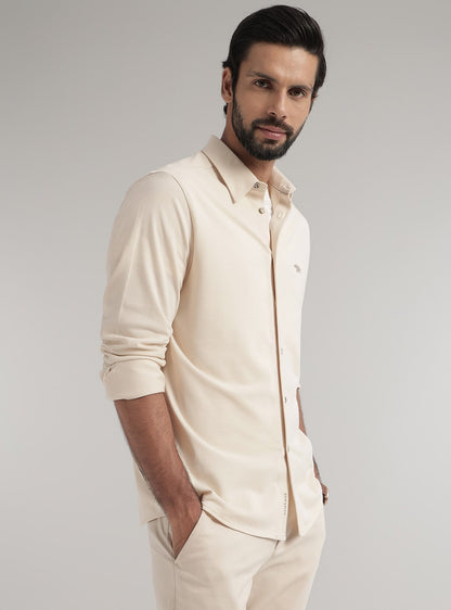 Bone White Pique Shirt