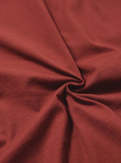 Terracotta Rust Cotton Knit Shirt