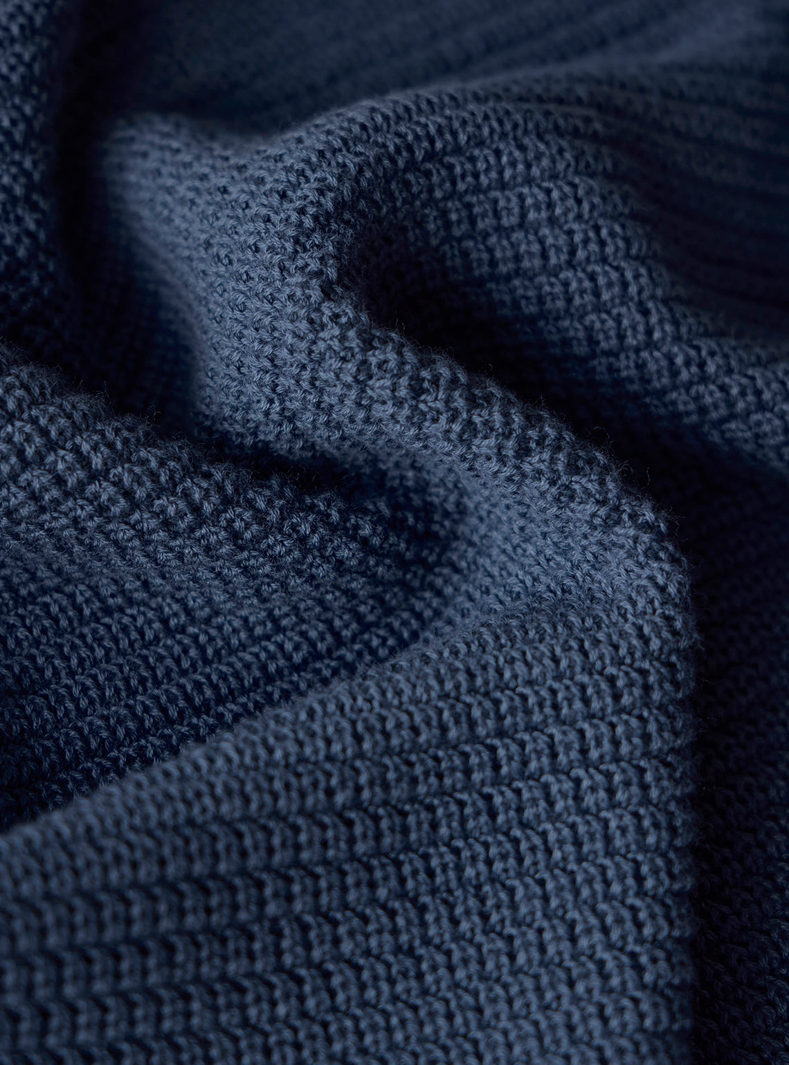 Coastal Blue Cotton Textured Bomber