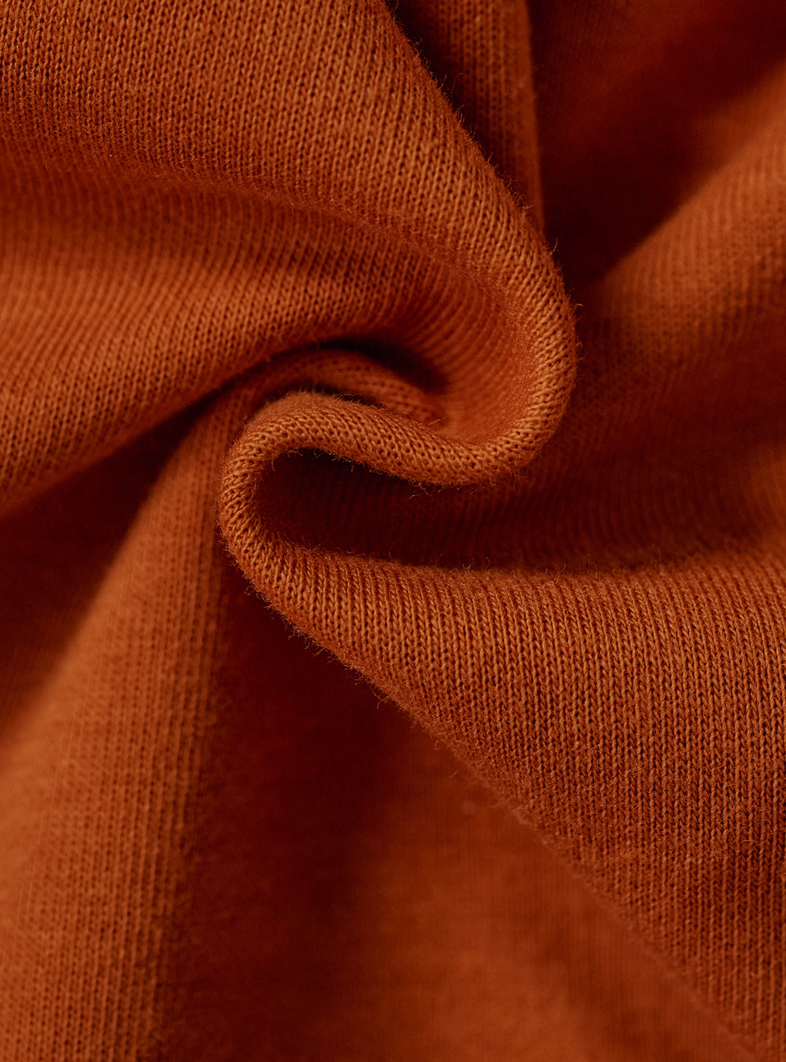 Deep Rust Cotton Blend Crewneck