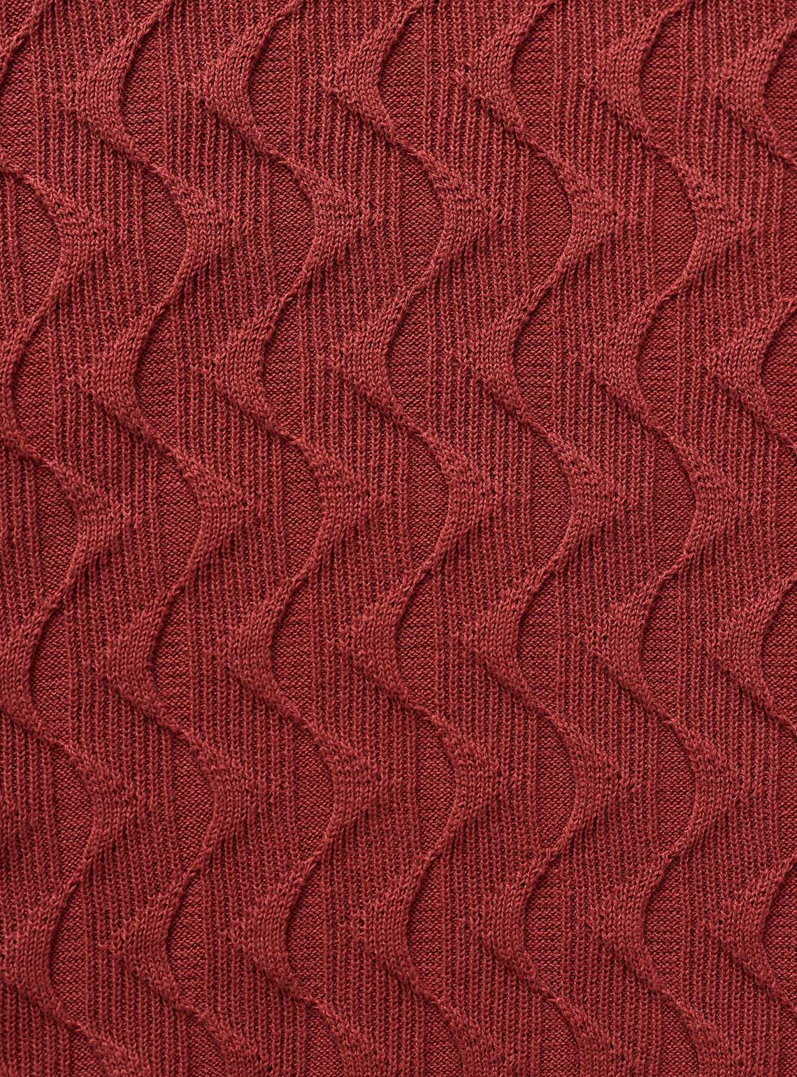 Merlot Burgundy Cotton Textured Polo