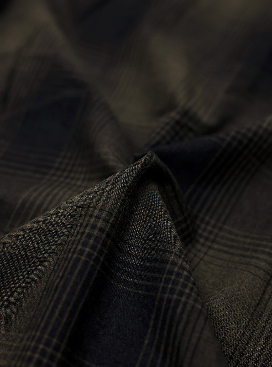 Gravel Olive Cotton Melange Shirt