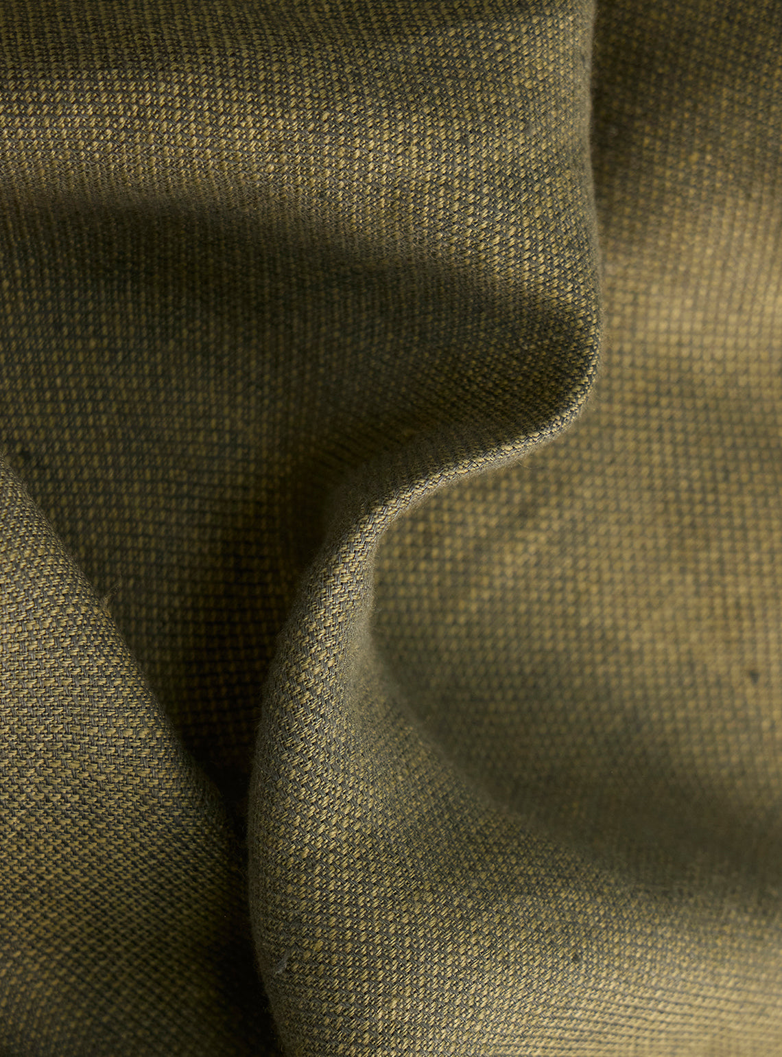 Moss Olive Linen Dobby Shirt
