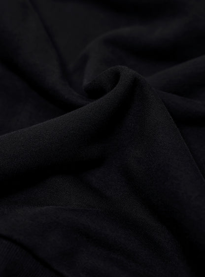 Vulcan Black Cotton Blend Hoodie