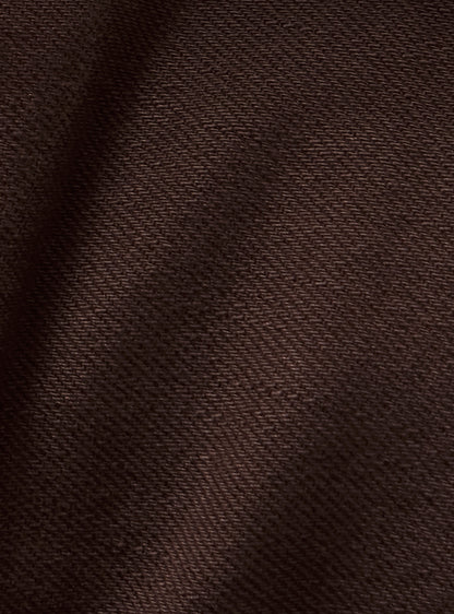 Cocoa Brown Cotton Blend Jeans