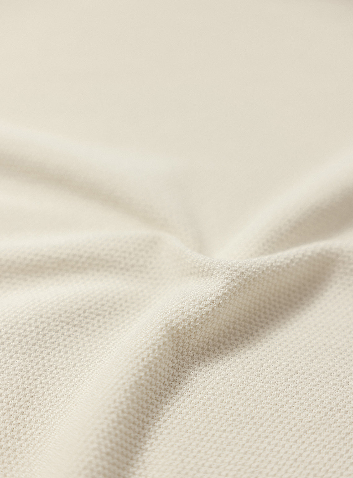 Pearl Off White Cotton Viscose Polo