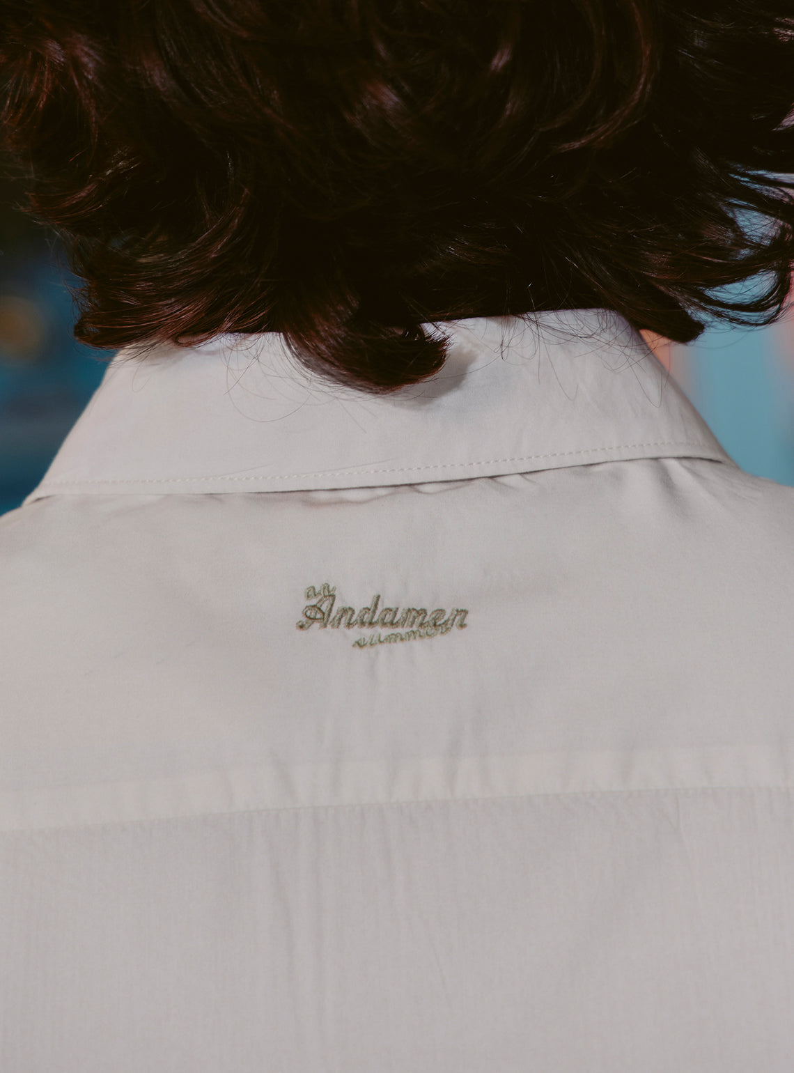 Paloma Off-White Cotton Tencel Print Shirt