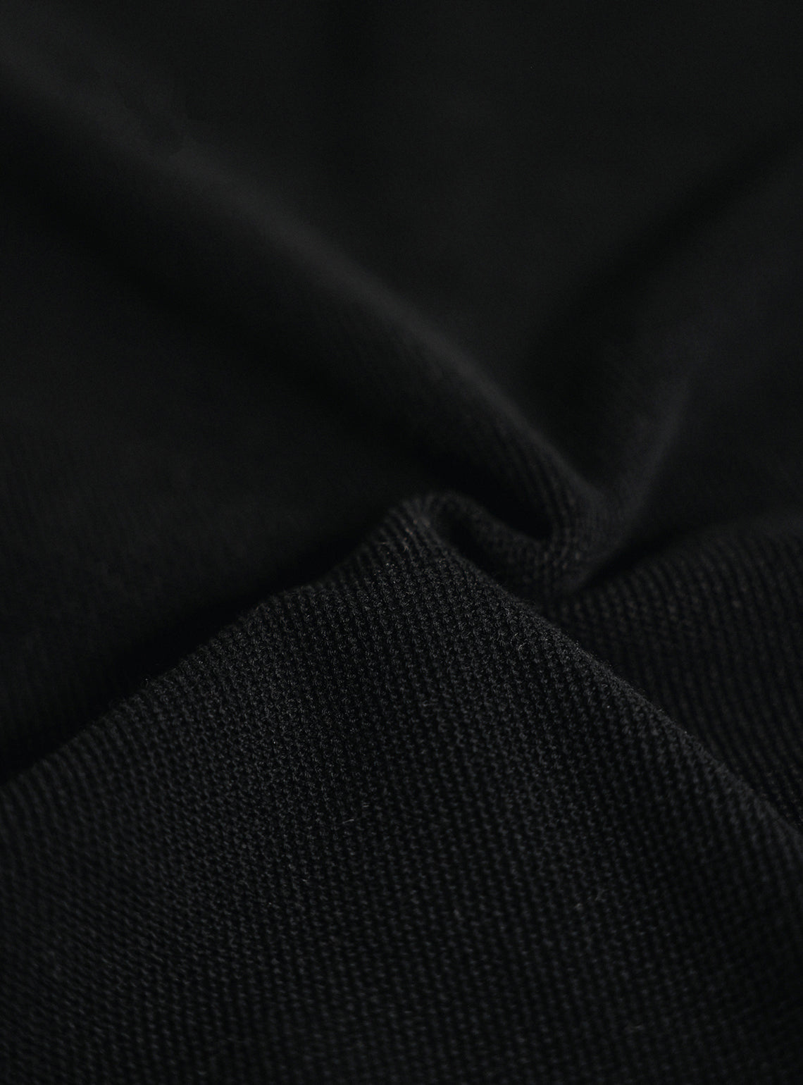 Obsidian Black Cotton Honeycomb Tee