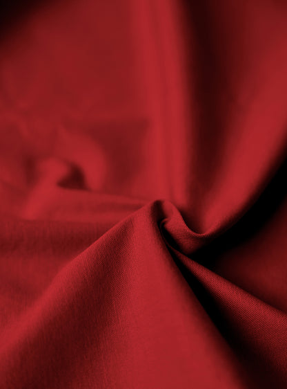 Seasoned Deep Red Cotton Oxford Shirt