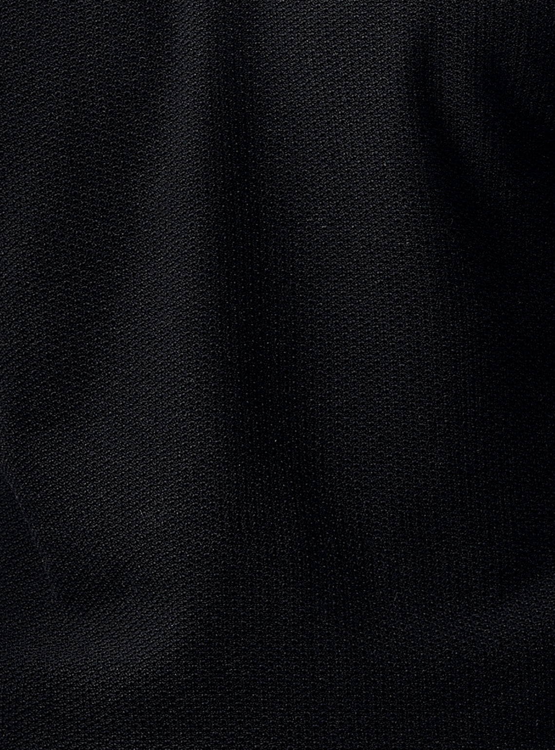 Licorice Black Cotton Pointelle Polo