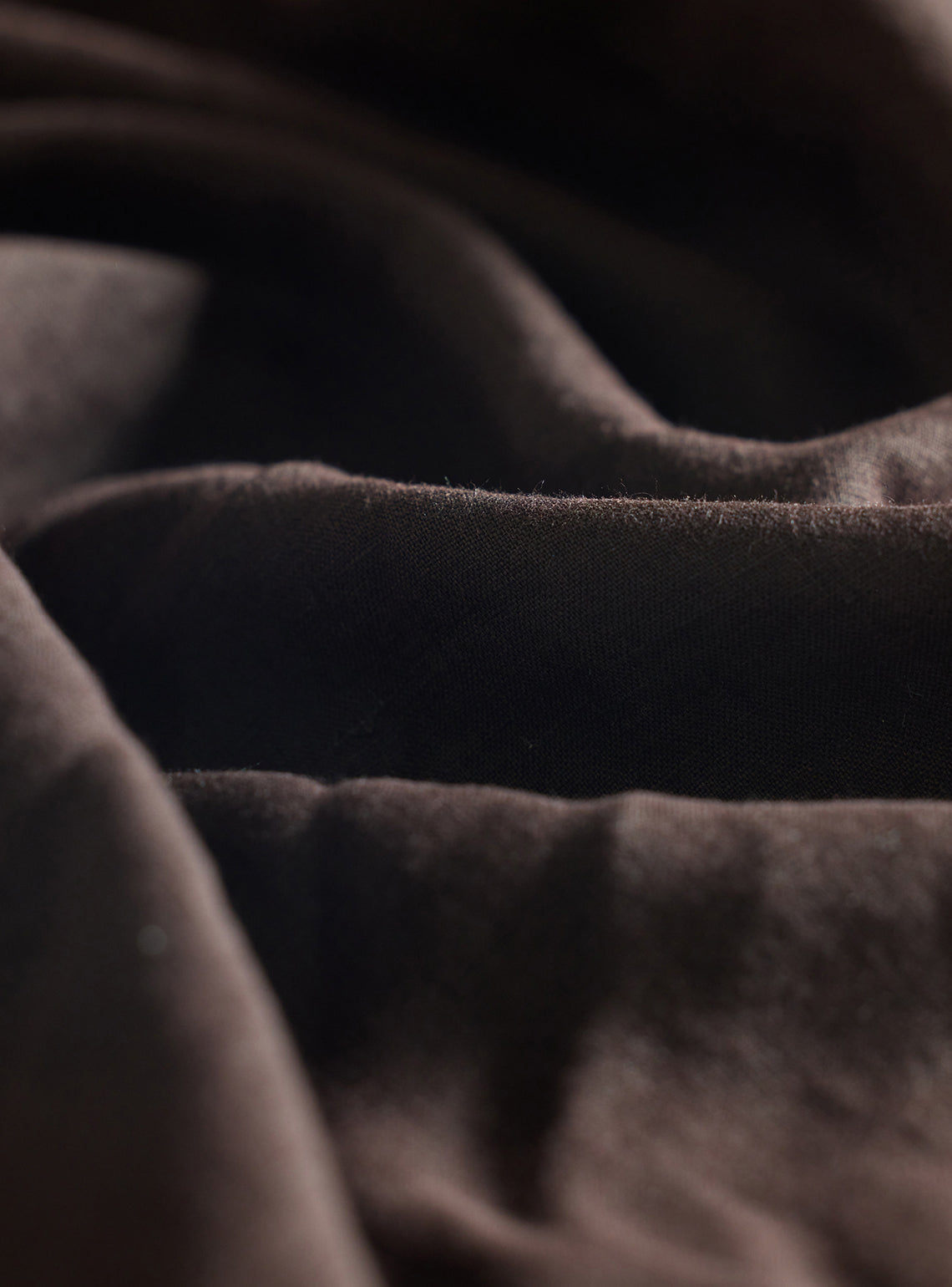 Deep Brown European Linen Shirt