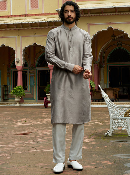 Zorba Grey Cotton Silk