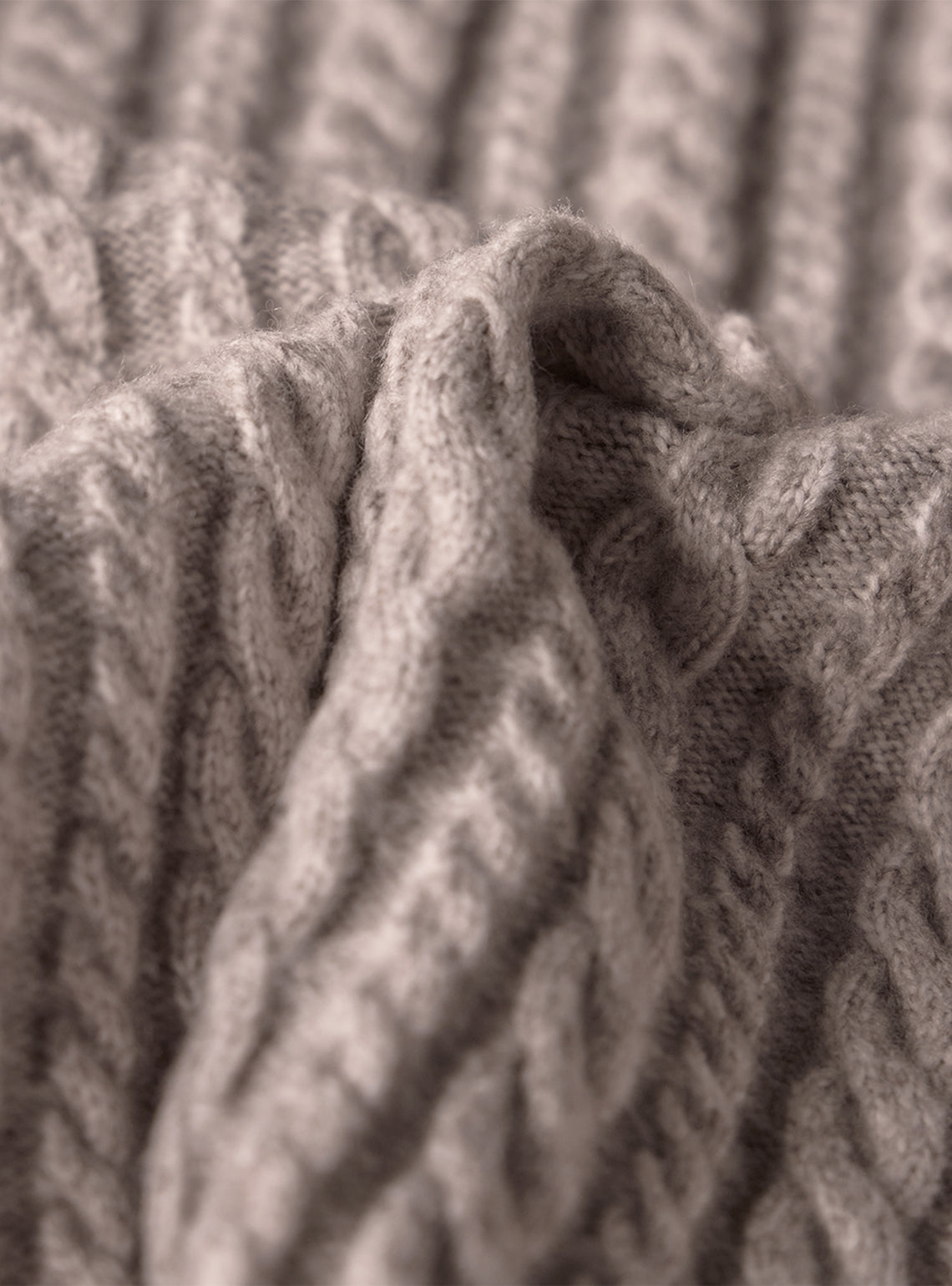 Quarry Beige Cable Pullover