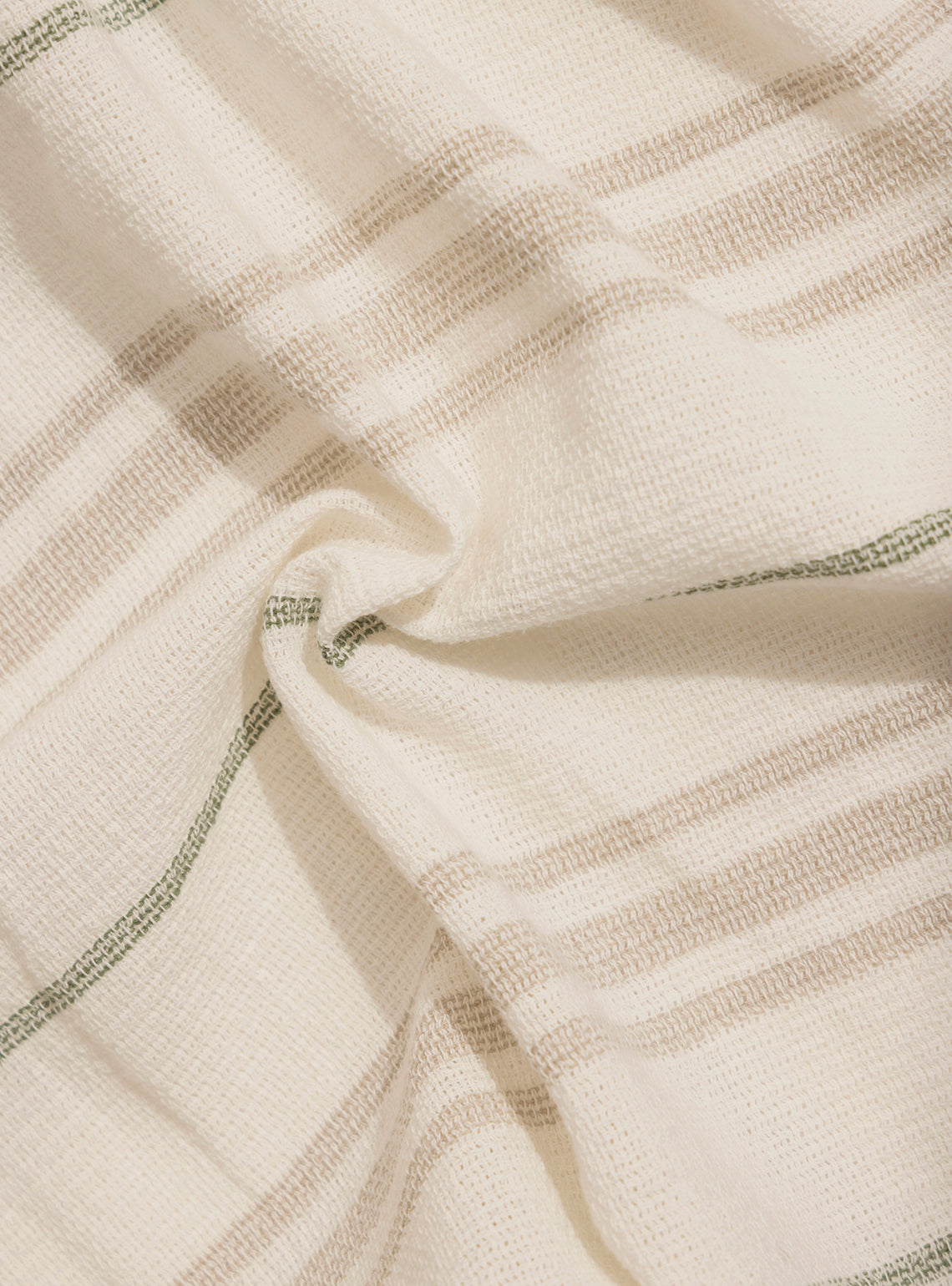 Paphos Beige Cotton Stripe Shirt