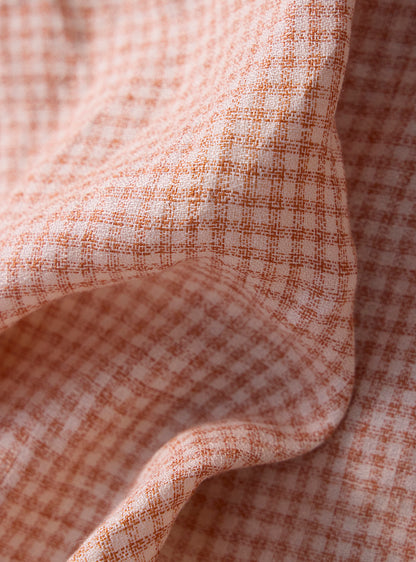 Dune Orange Linen Check Shirt