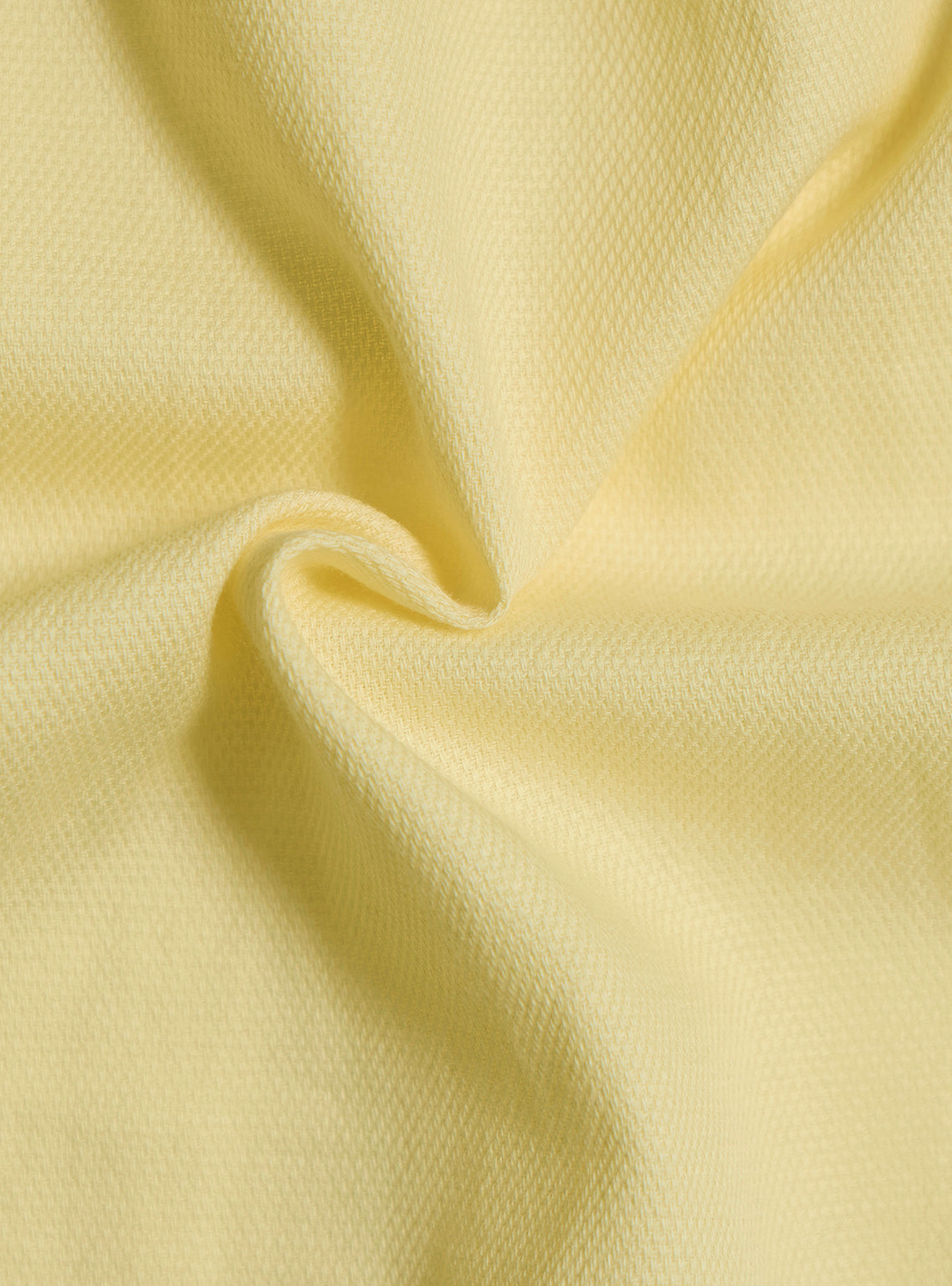 Lemon Yellow Cotton Dobby Shirt