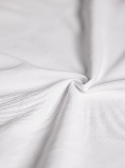 Milk White Cotton Pique Polo