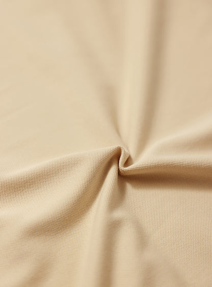 Bison Beige Cotton Lycra Pique Polo