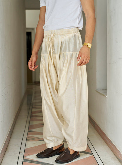 Aira Beige Cotton Silk Pyjama