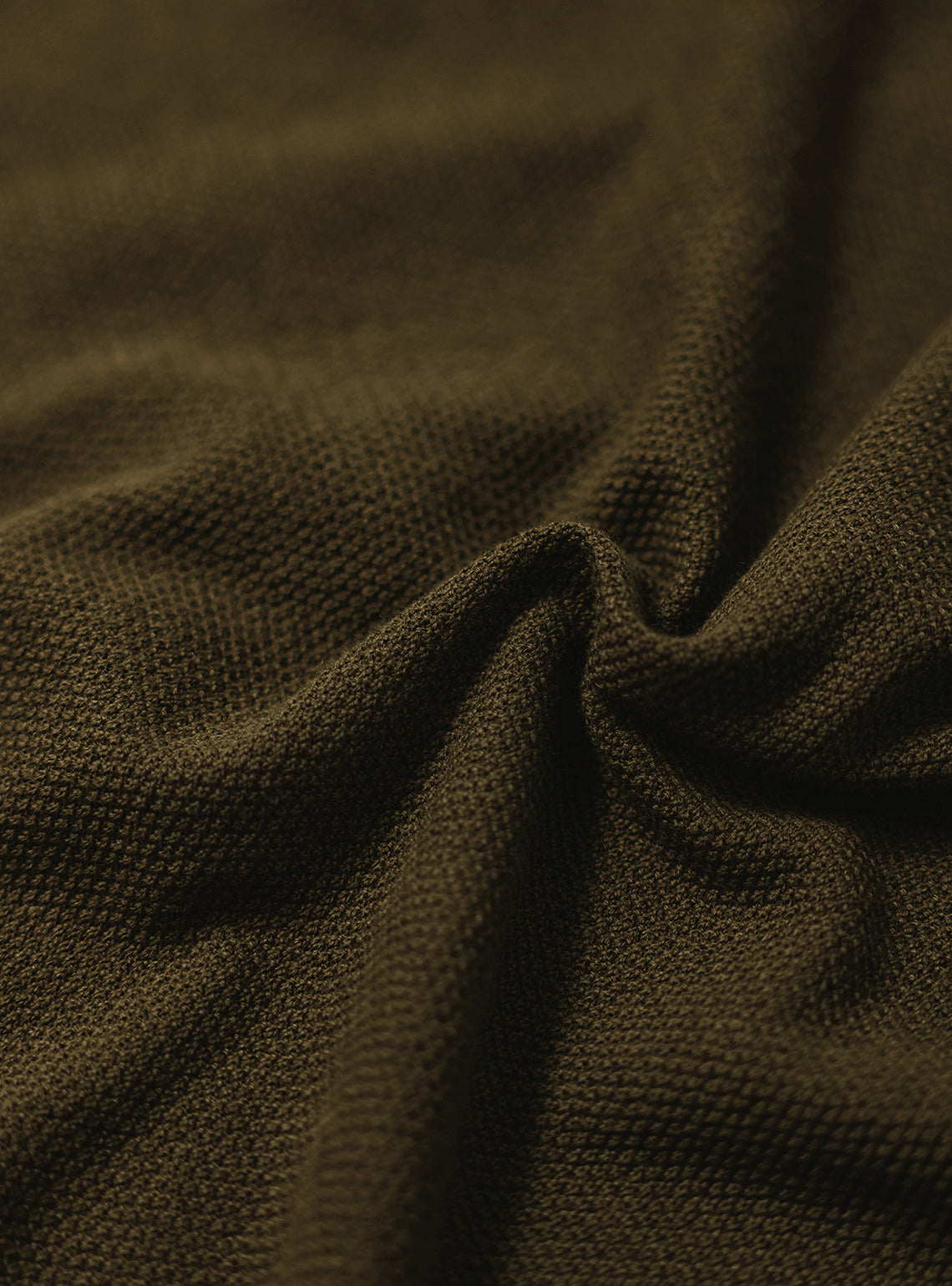 Bronze Olive Cotton Viscose Knit Polo