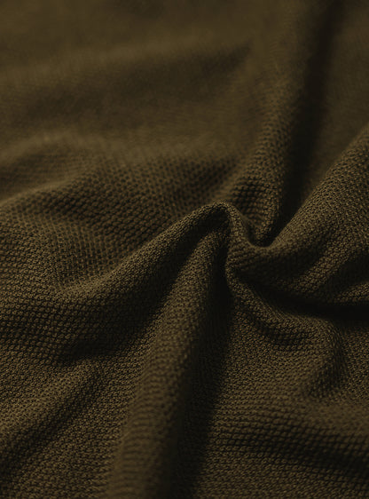 Bronze Olive Cotton Viscose Knit Polo