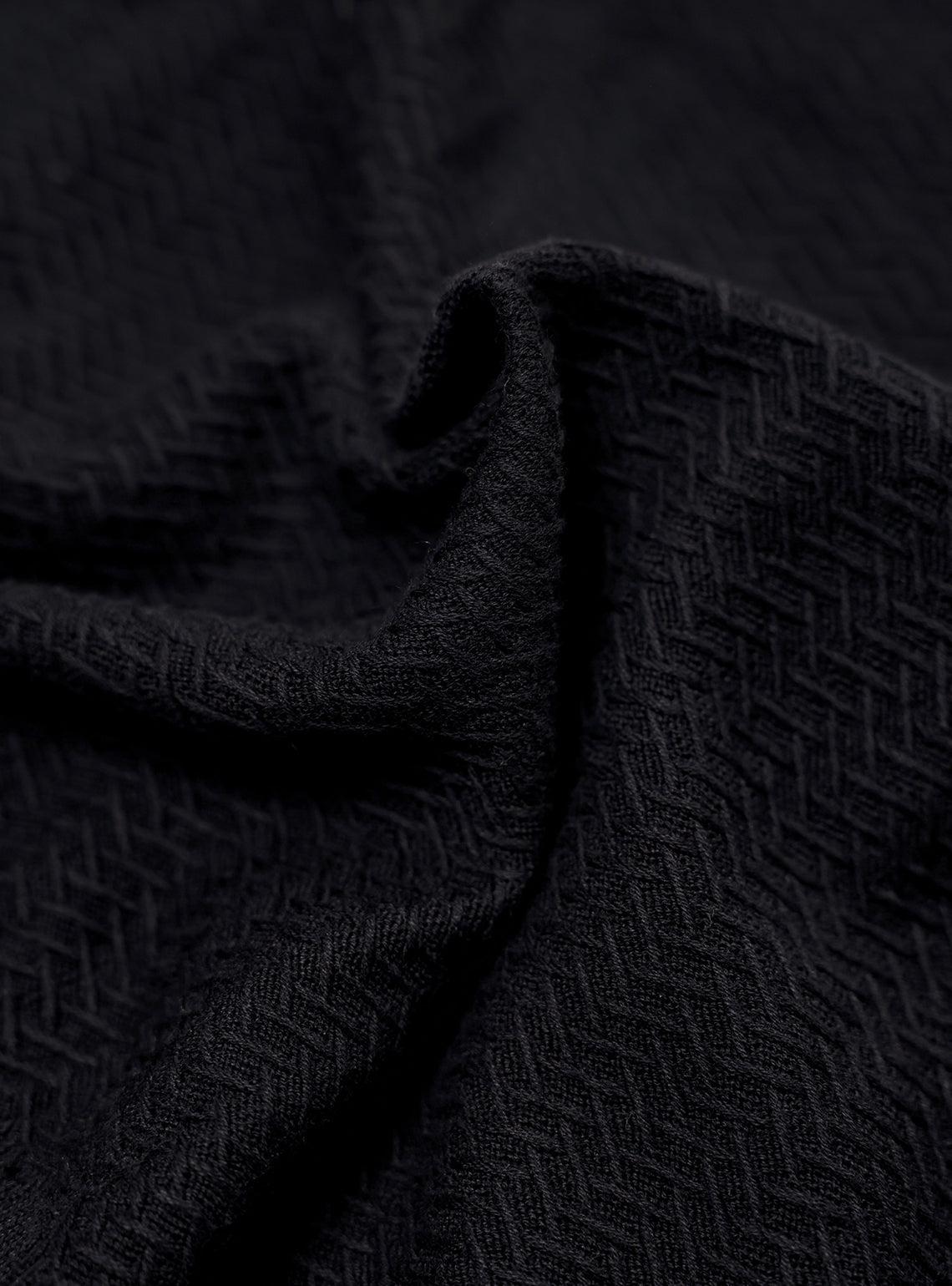 Vulcan Black Cotton Blend Pullover