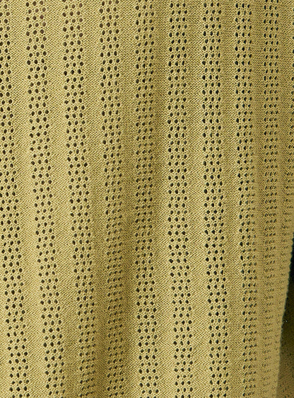 Yuma Olive Cotton Pointelle Shirt