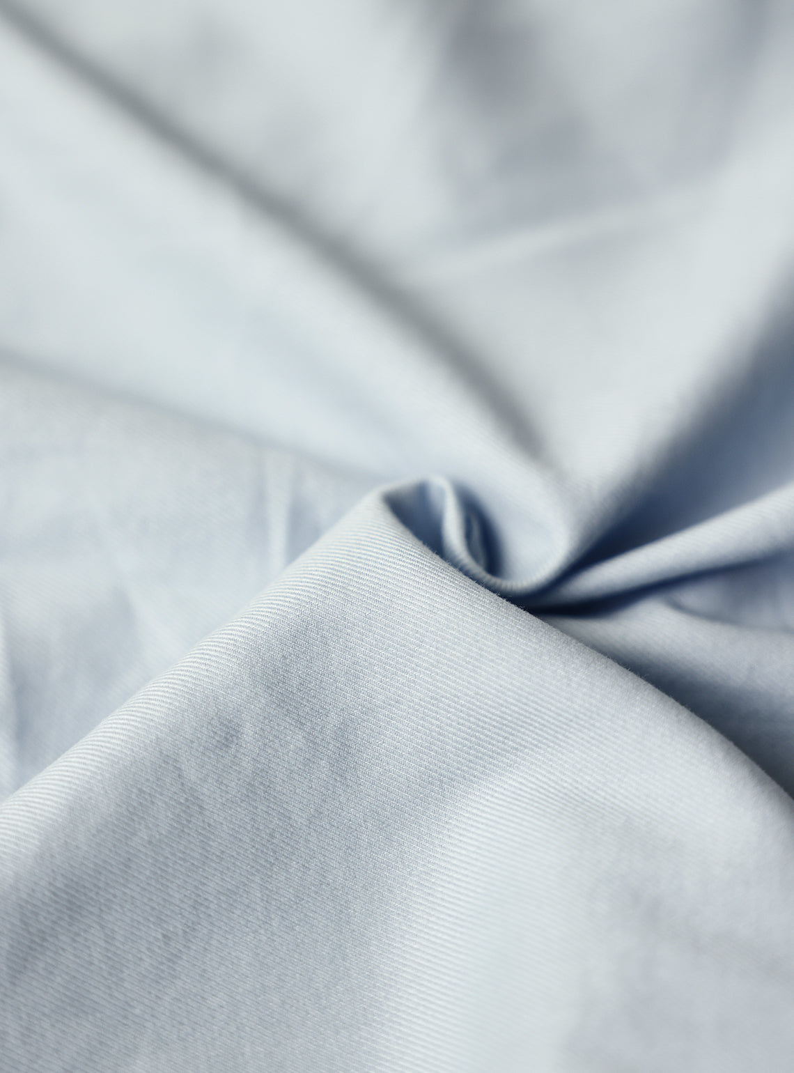 Classic Mid Blue Cotton Twill Shirt