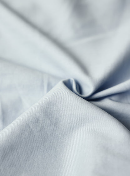 Classic Mid Blue Cotton Twill Shirt