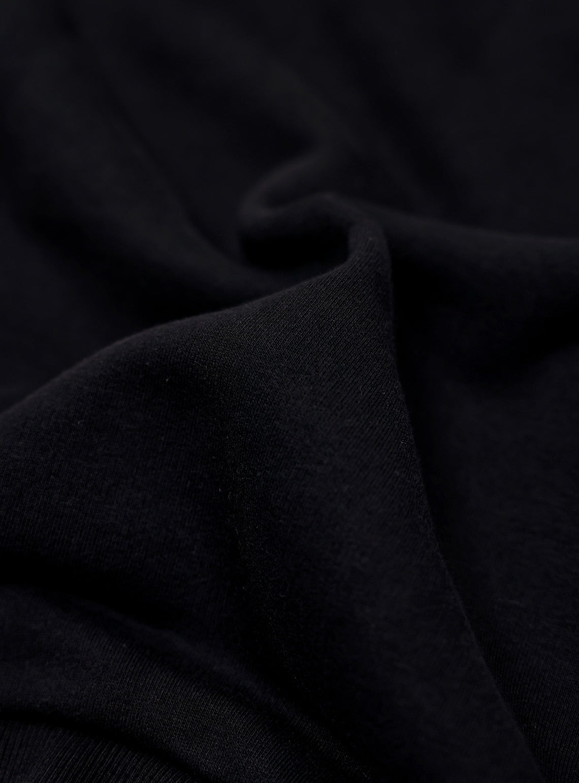 Onyx Black Cotton Blend Sweatshirt
