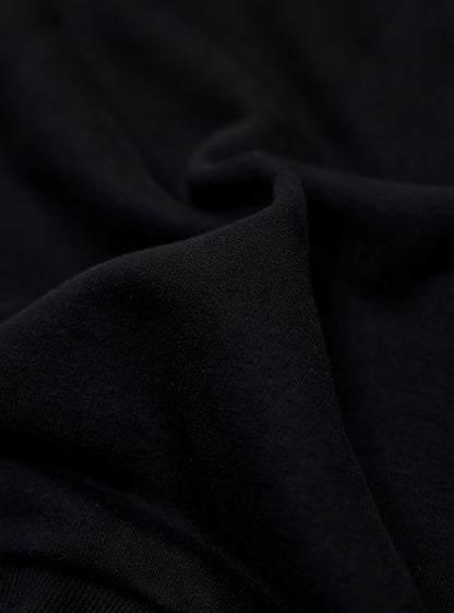 Onyx Black Cotton Blend Sweatshirt
