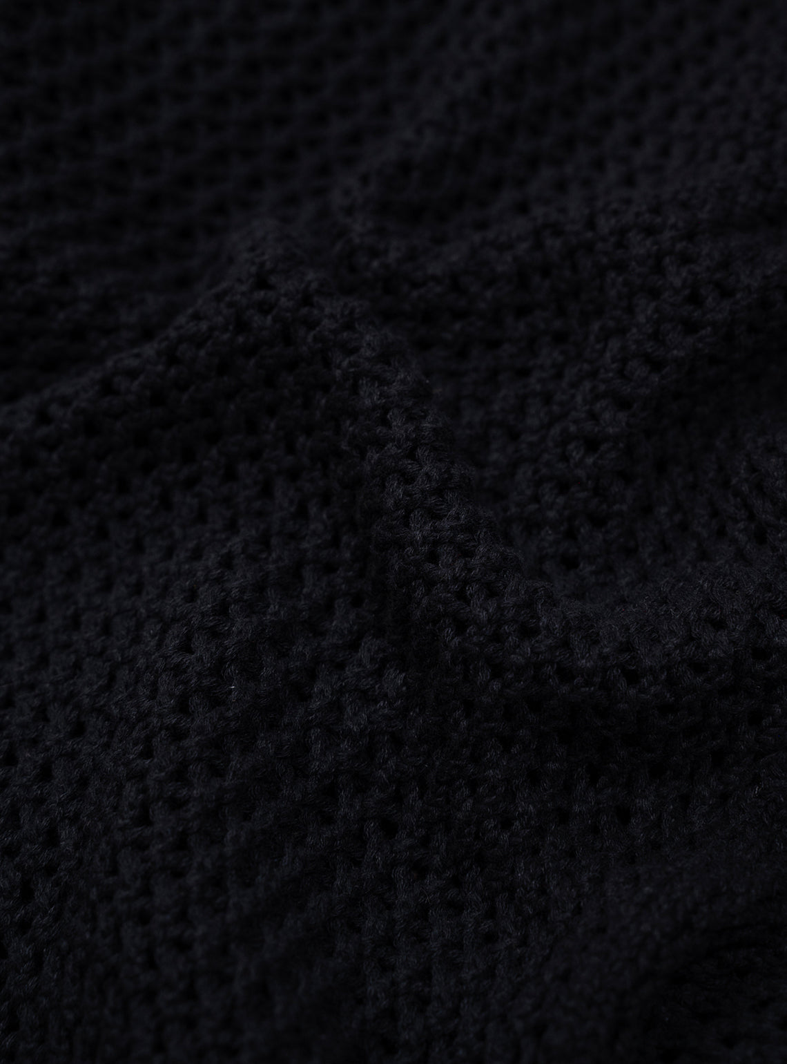 Bunker Black Cotton Blend Knit Shirt