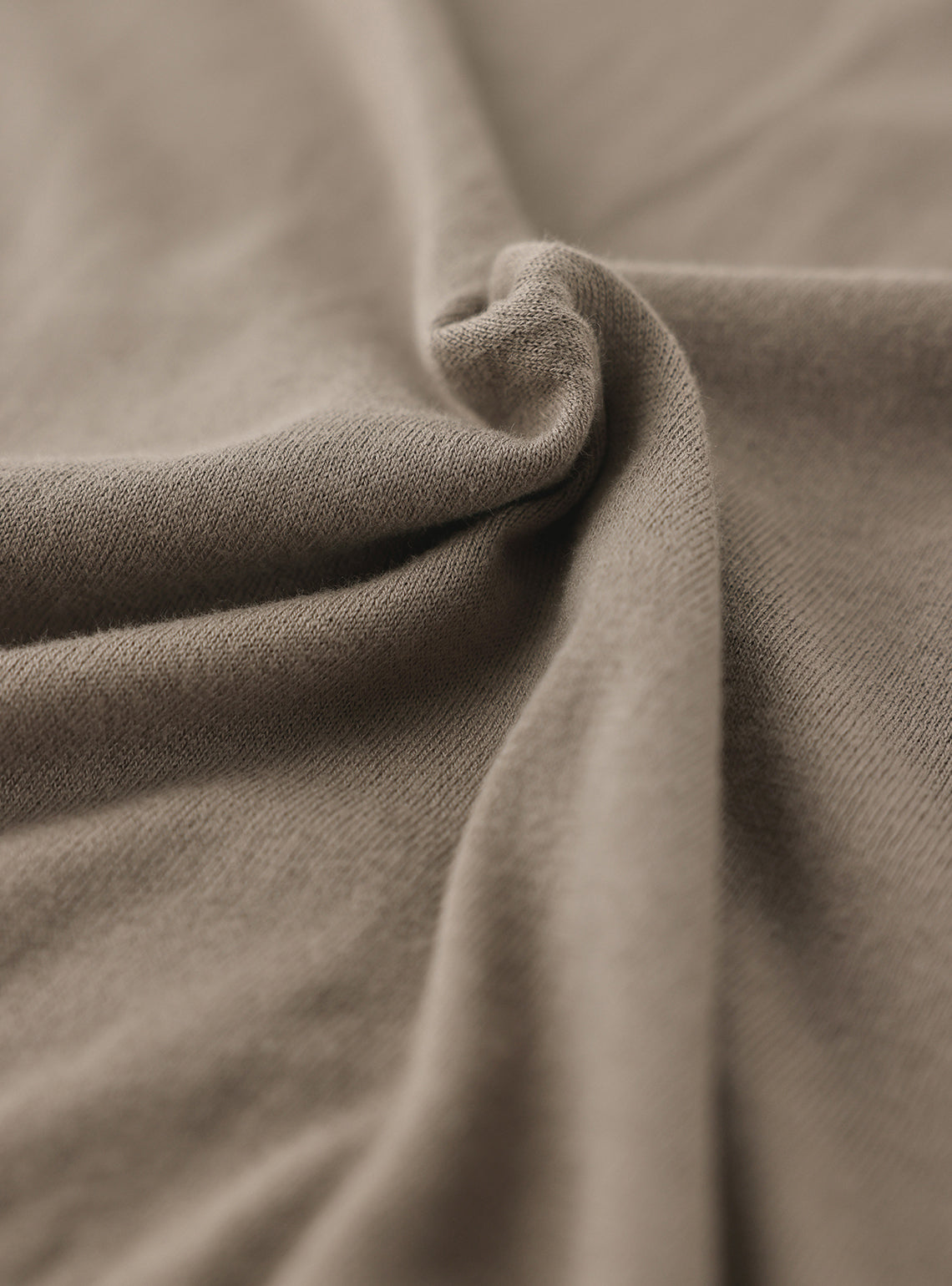 Ash Brown Cotton Crew