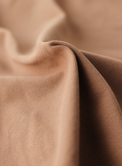 Saddle Brown Cotton Blend Pique Polo