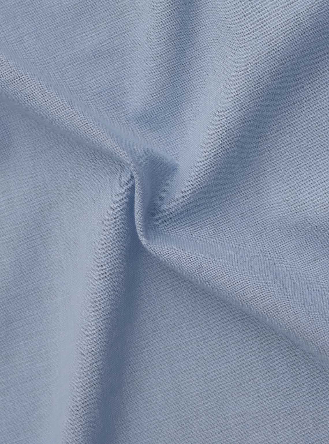 Hibiscus Blue Cotton Slub Shirt
