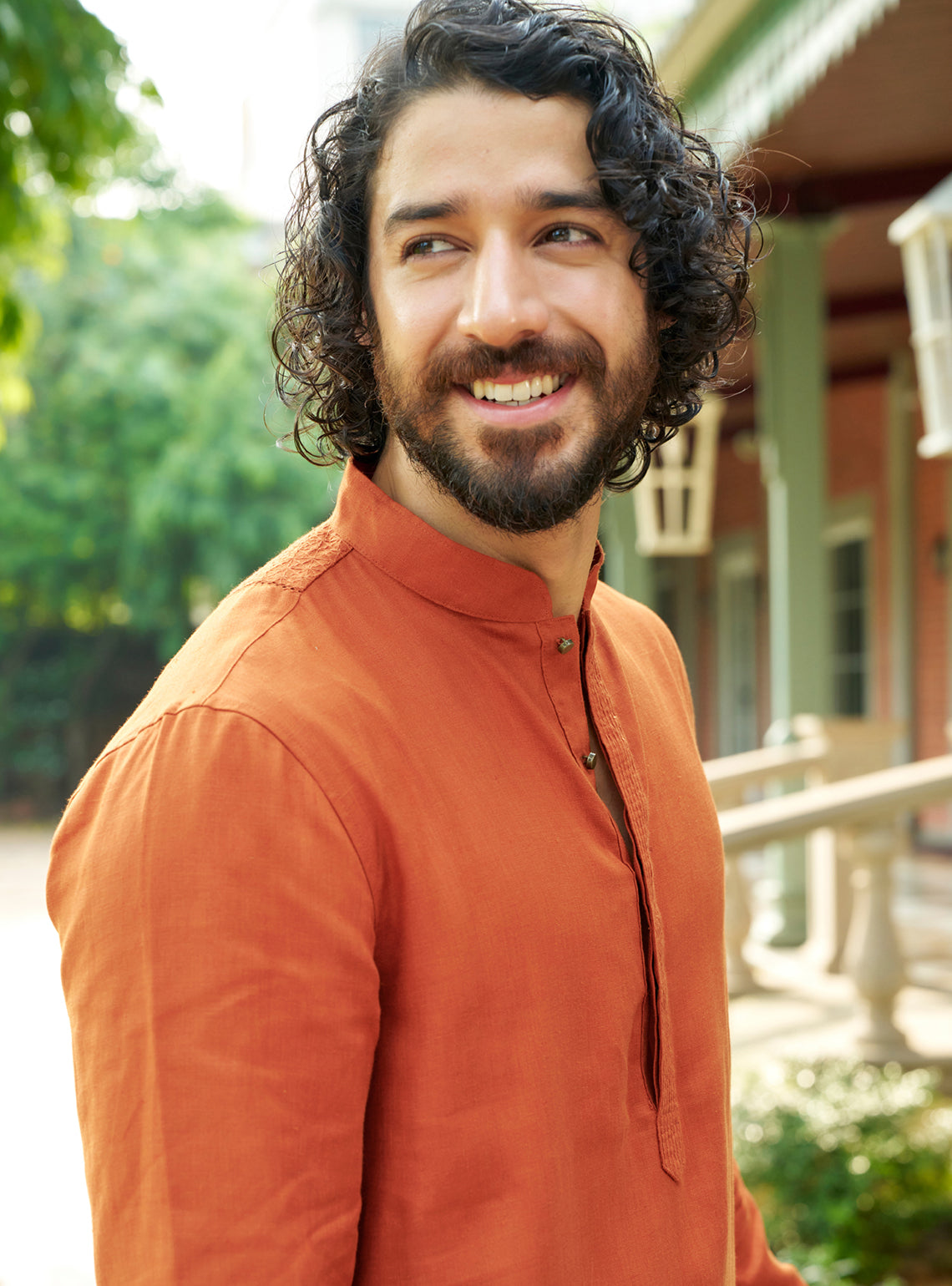 Rodh Rust Linen Kurta