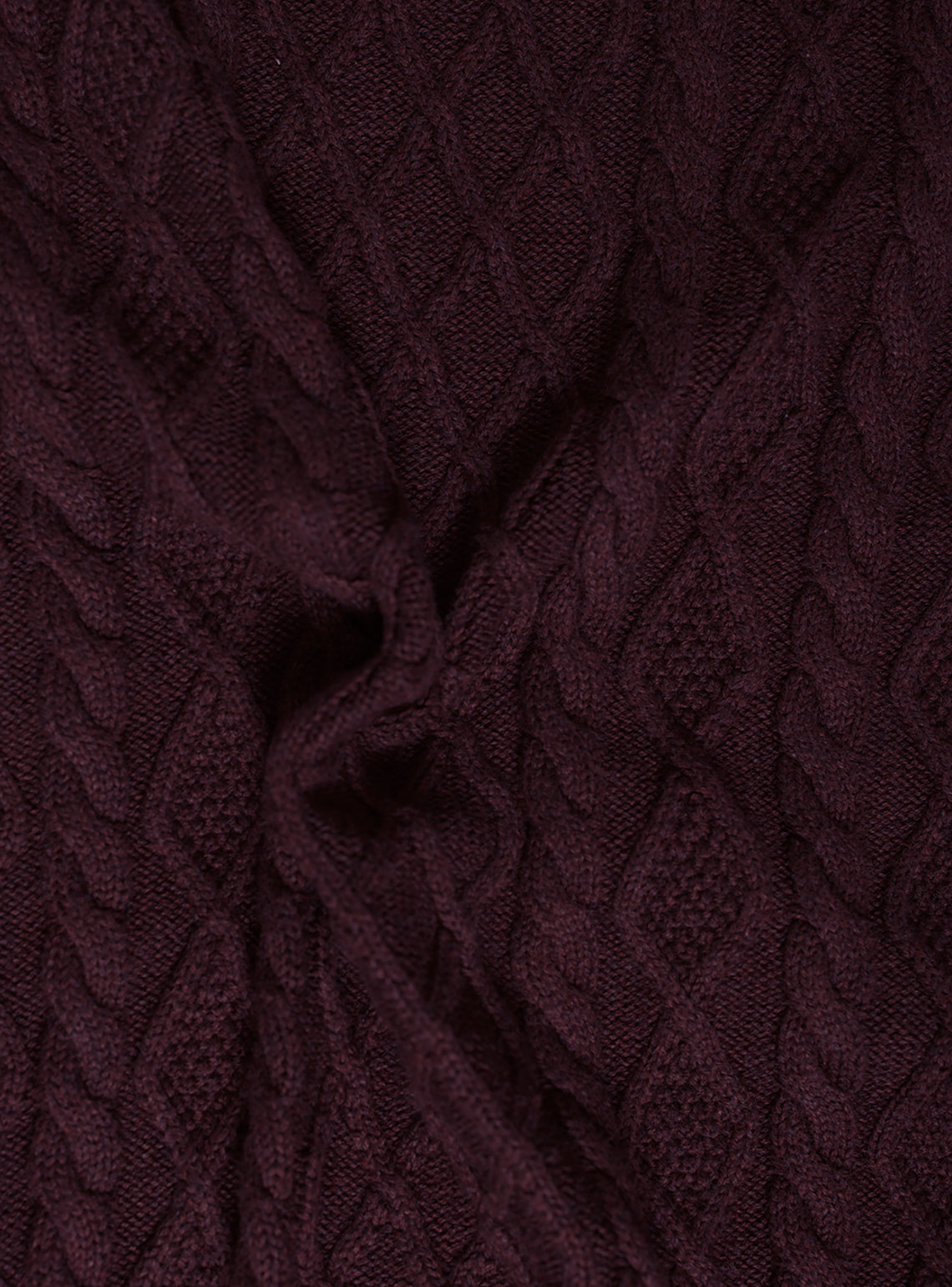 Vintage Burgundy Cotton Melange Pullover