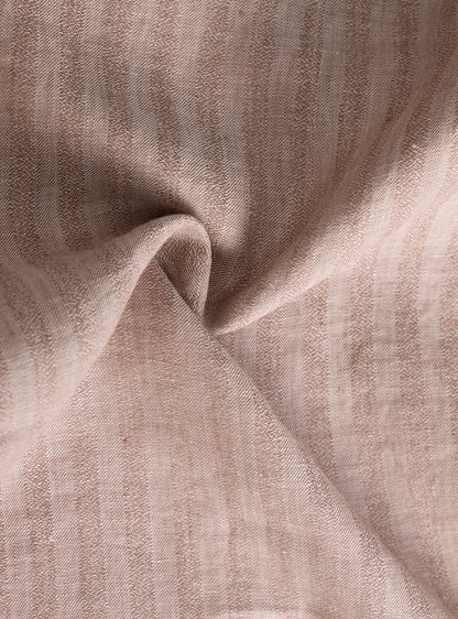 Drift Brown Linen Stripe Shirt