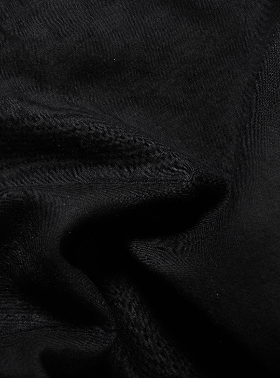 Noir Black Linen Shirt