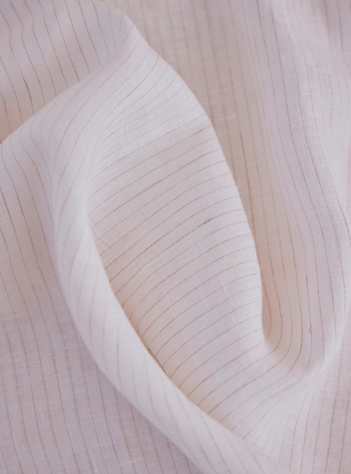 Snow Beige Stripe Linen Shirt