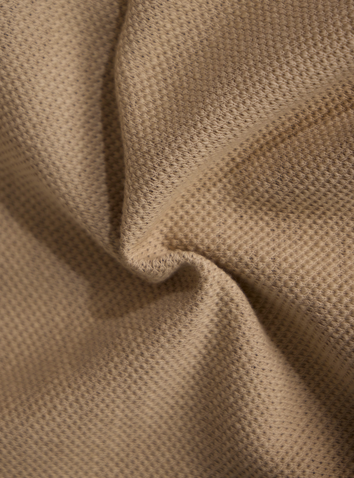 Bamboo Khaki Cotton Pique Polo