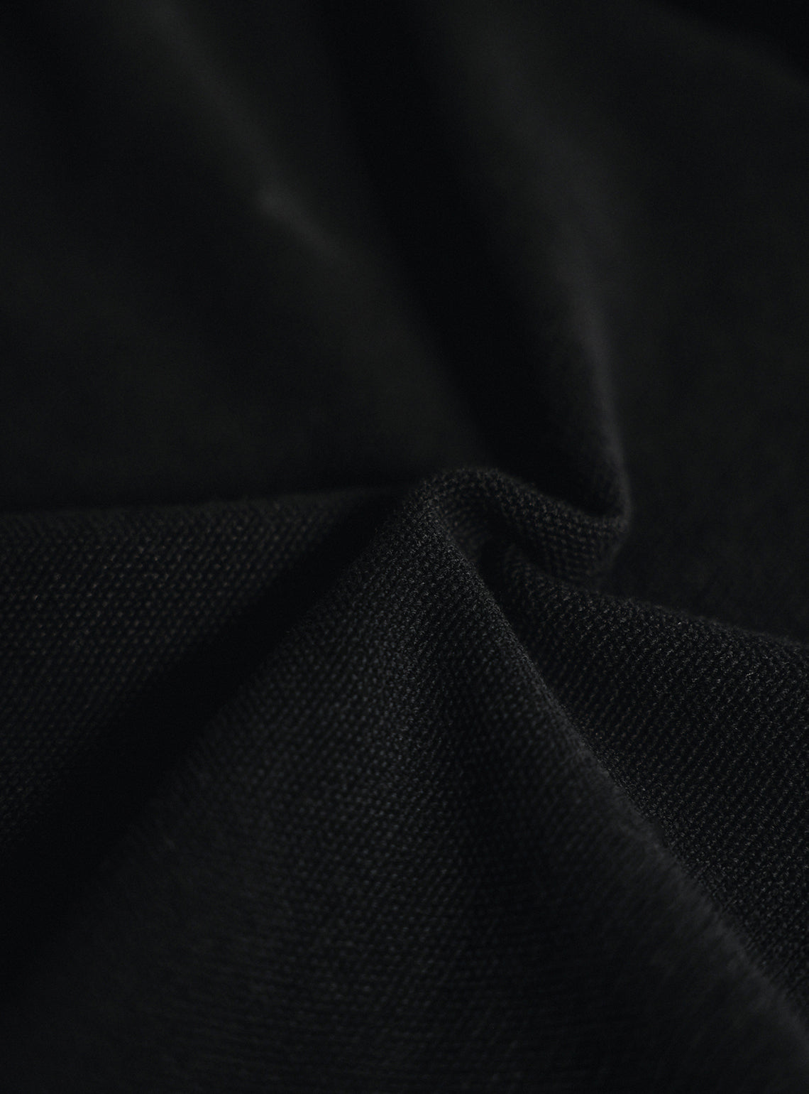 Onyx Black Moss Knit Polo