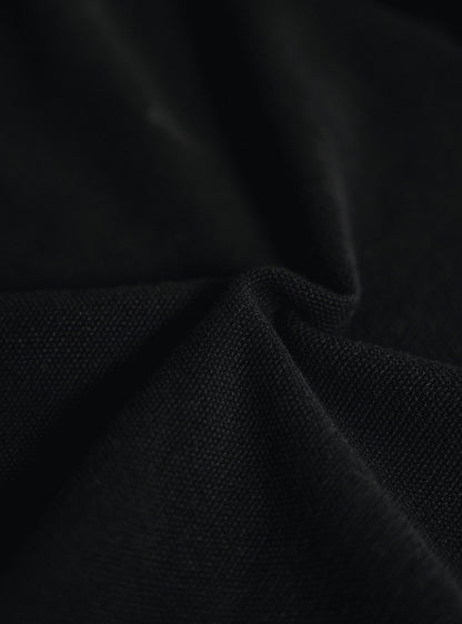 Onyx Black Moss Knit Polo