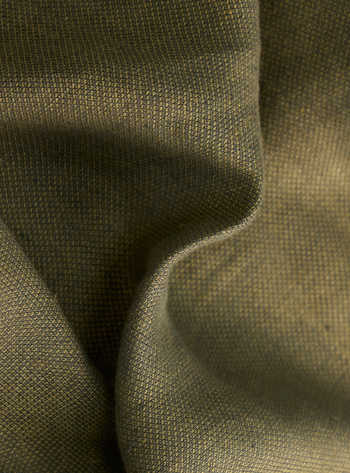 Moss Olive Linen Dobby Shirt