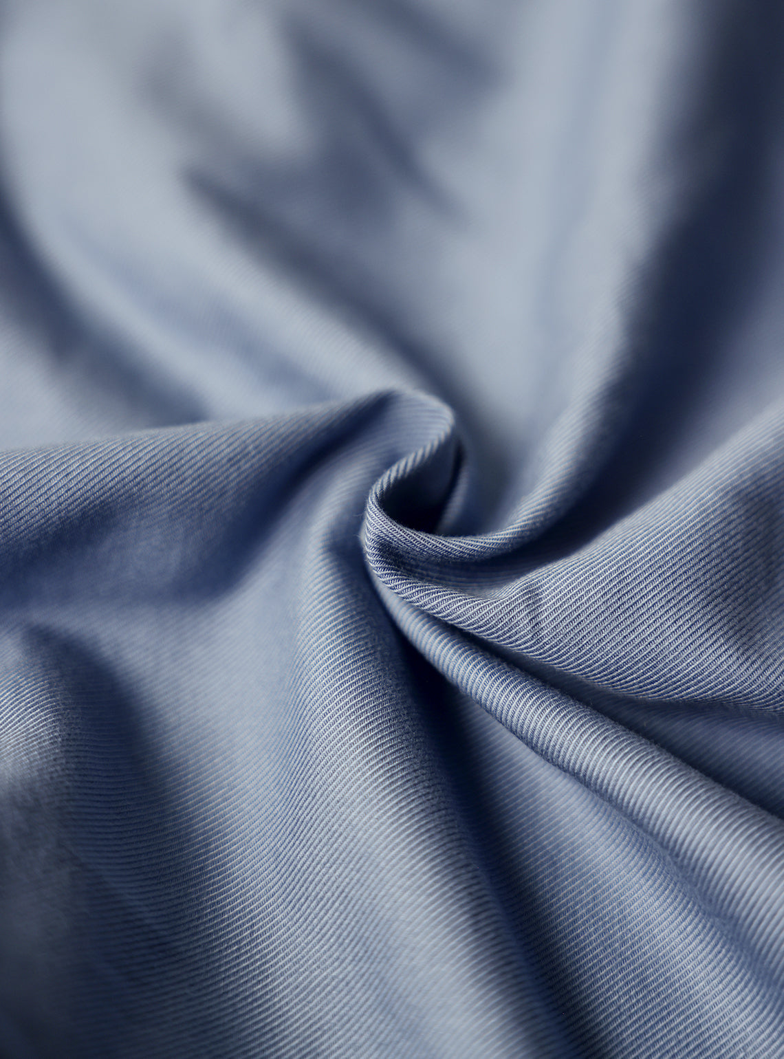 Deep Blue Cotton Twill Utility Shirt