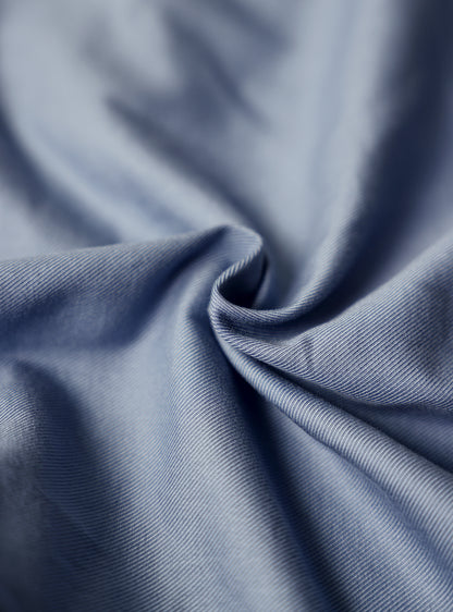 Deep Blue Cotton Twill Utility Shirt